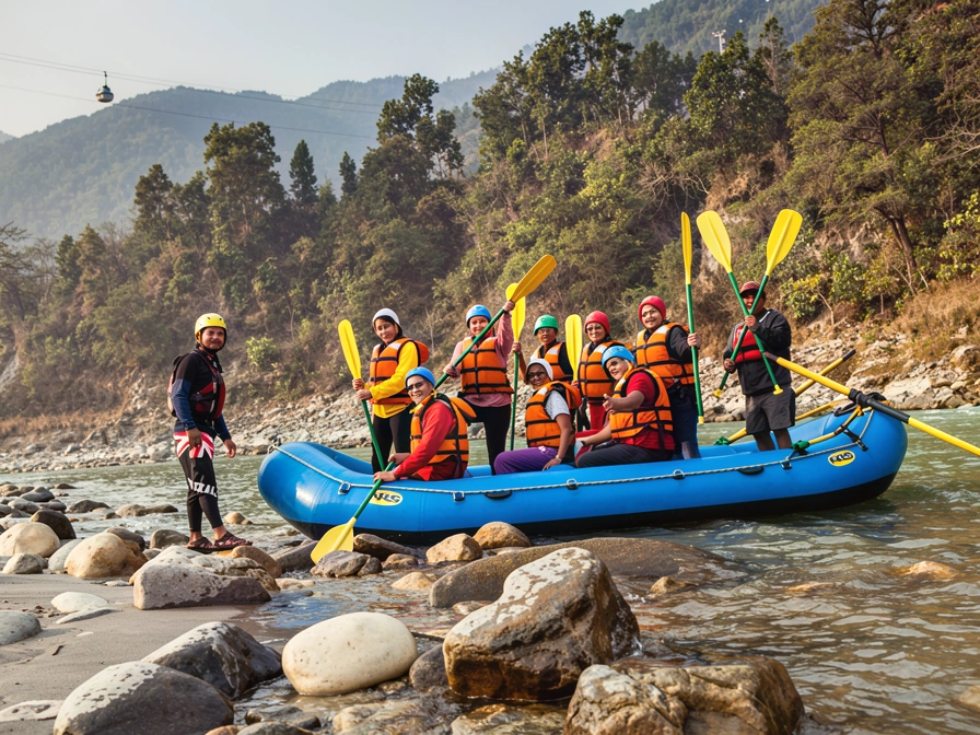 White-water rafting on Trishuli river
